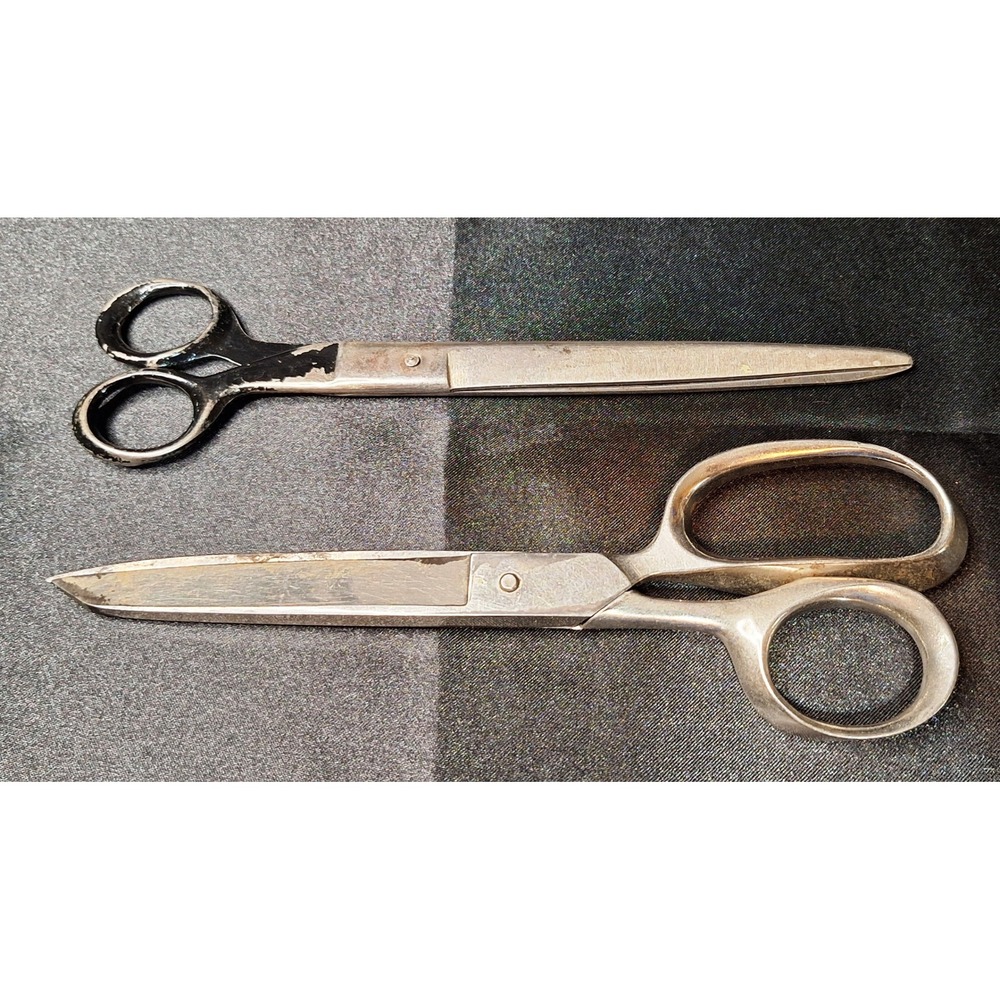 Vintage Robeson Shuredge and Boker USA Tailor Shears Sewing Scissors Set of 2